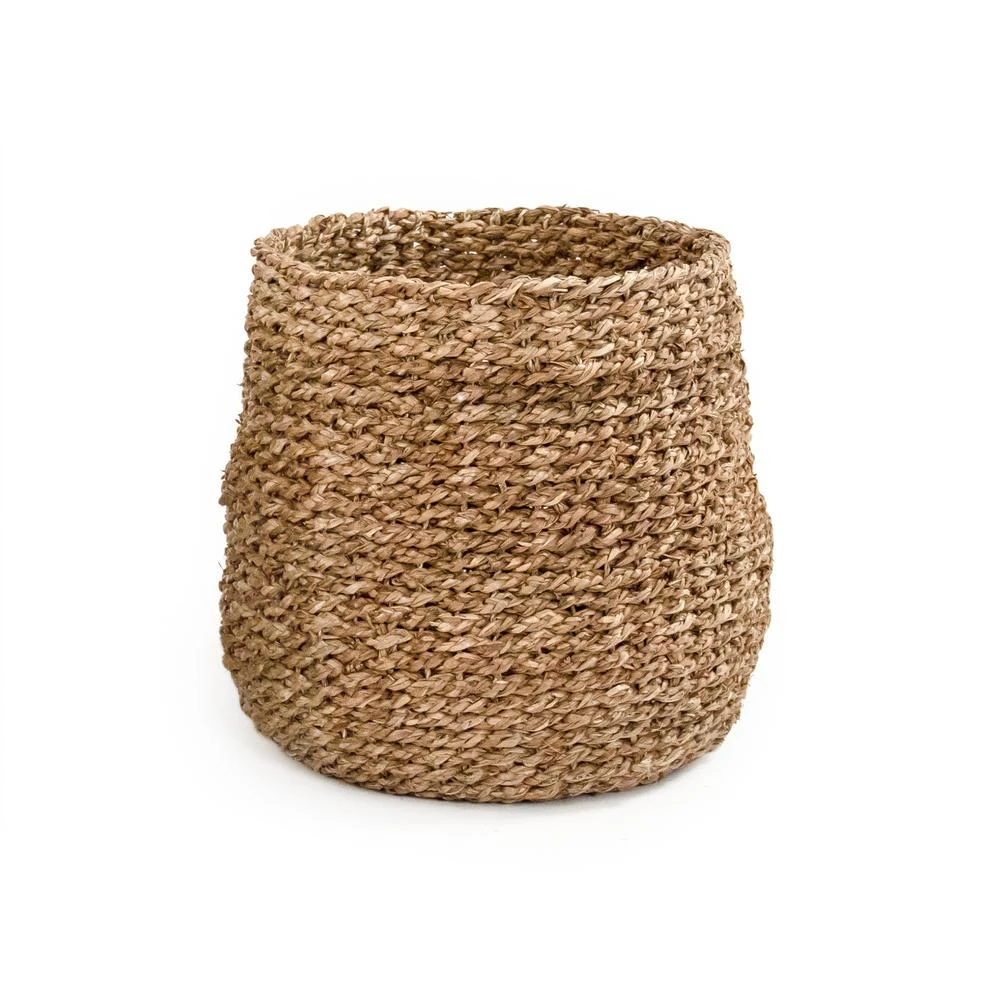 Zentique Concave Hand Woven Seagrass Medium Without Handles Basket 4 Zentique Concave Hand Woven Seagrass Medium Without Handles Basket - Image 2