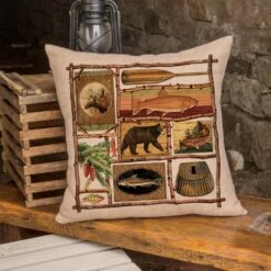 Heritage Lace Lodge Hollow Nature Scene 12 In X 20 In Throw Pillow Cover 9 Heritage Lace Lodge Hollow Nature Scene 12 In X 20 In Throw Pillow Cover -Tool Discount Store browns tans heritage lace throw pillows lh pc6 31 1000