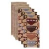 RITZ T-fal Coffee Multicolor Cotton Fiber Reactive Print And Solid Kitchen Dish Towel (Set Of 6) -Tool Discount Store browns tans ritz kitchen towels 70159 64 1000