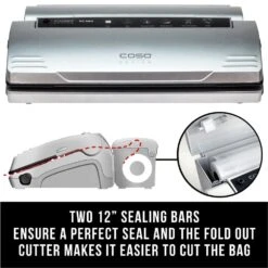 CASO VC 300 Brushed Black Stainless Steel Food Vacuum Sealer -Tool Discount Store brushed stainless black caso food vacuum sealers 11392 66 1000