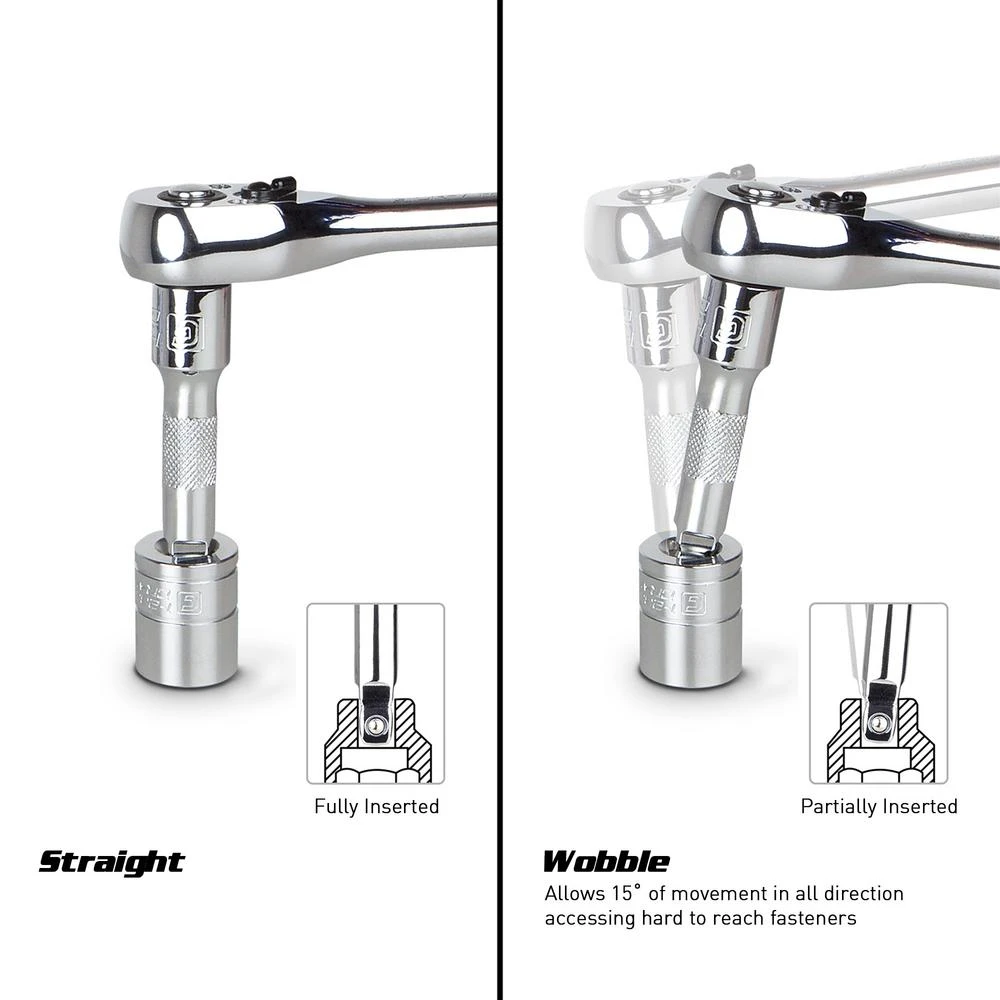 Capri Tools 1/2 In. Drive 5, 10, 15 In. Wobble Extension Bar Set (3-Piece) 4 Capri Tools 1/2 In. Drive 5, 10, 15 In. Wobble Extension Bar Set (3-Piece) - Image 2