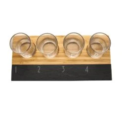 Cathy’s Concepts 5.5 Oz. Bamboo And Slate Craft Beer Tasting Flight -Tool Discount Store cathy s concepts pint glasses 2195br beer a0 1000