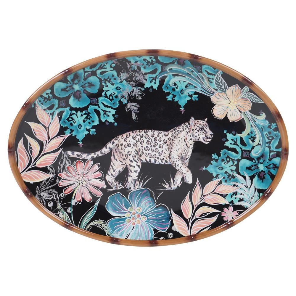 Certified International 16 In. Multi-Colored Stoneware Exotic Jungle Oval Platter 3 Certified International 16 In. Multi-Colored Stoneware Exotic Jungle Oval Platter