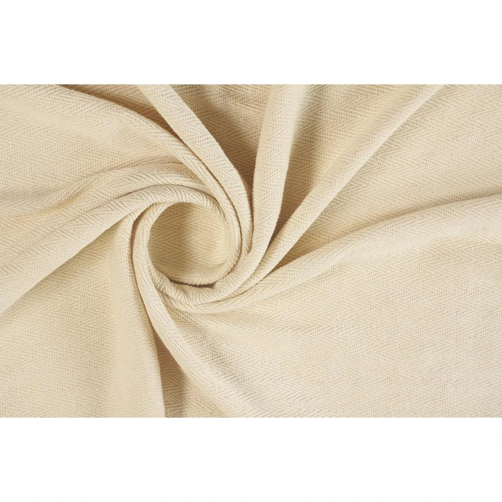 LR Home Embroidery Braided Cream Chevron Herringbone Cotton Throw Blanket 6 LR Home Embroidery Braided Cream Chevron Herringbone Cotton Throw Blanket - Image 4