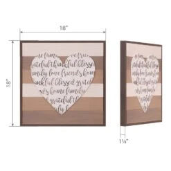 Pinnacle 18 In. X 18 In. Thankful, Grateful, Blessed Cut-Out Heart Wood Decorative Sign 11 Pinnacle 18 In. X 18 In. Thankful, Grateful, Blessed Cut-Out Heart Wood Decorative Sign -Tool Discount Store cream pinnacle wall signs 1807 3845 1f 1000