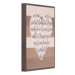 Pinnacle 18 In. X 18 In. Thankful, Grateful, Blessed Cut-Out Heart Wood Decorative Sign 10 Pinnacle 18 In. X 18 In. Thankful, Grateful, Blessed Cut-Out Heart Wood Decorative Sign -Tool Discount Store cream pinnacle wall signs 1807 3845 4f 1000