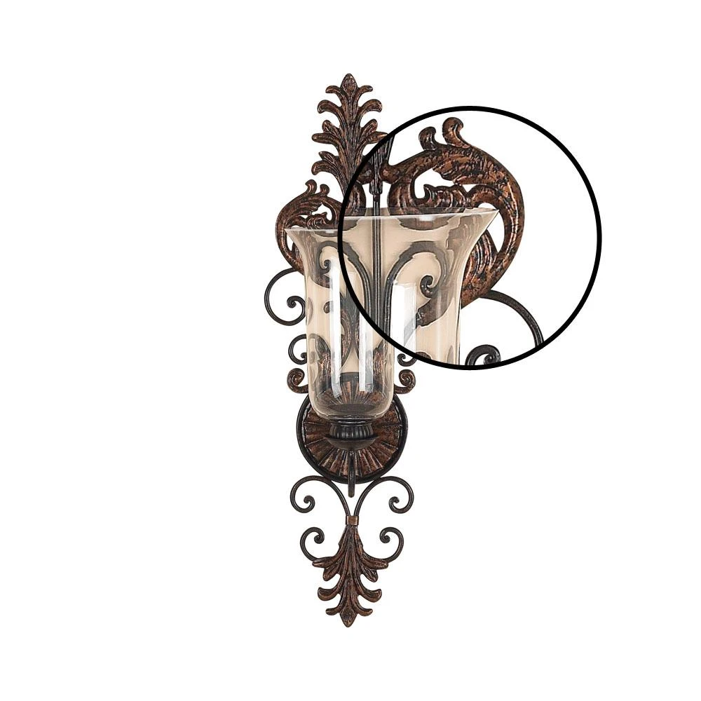 LITTON LANE Antique Gold Flourished Iron Candle Sconce 7 LITTON LANE Antique Gold Flourished Iron Candle Sconce - Image 5