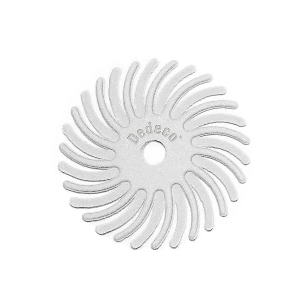 Dedeco Sunburst 1 In. Radial Discs – 1/8 In. Fine 400-Grit Arbor Rotary Cleaning And Polishing Tool (12-Pack) 3 Dedeco Sunburst 1 In. Radial Discs – 1/8 In. Fine 400-Grit Arbor Rotary Cleaning And Polishing Tool (12-Pack)