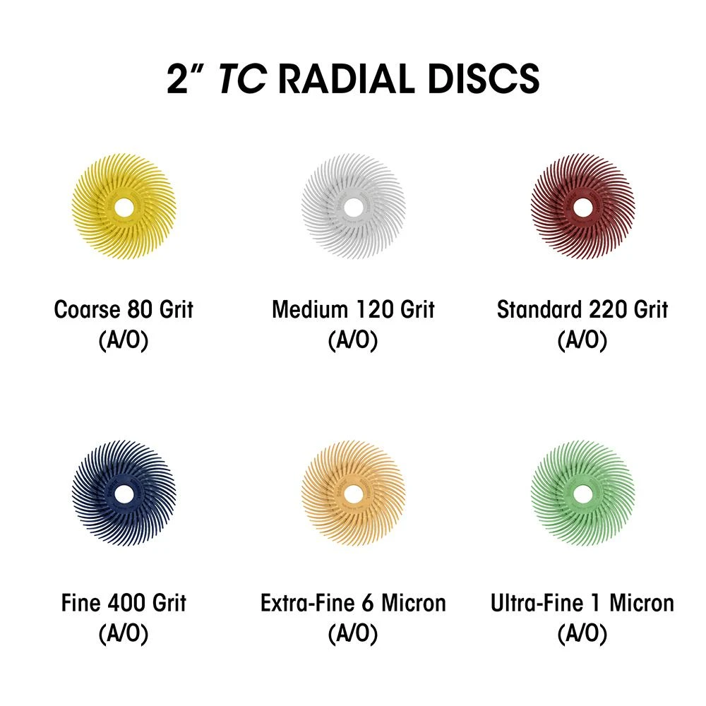Dedeco Sunburst 7/8 In. Dual Radial Discs – 1/16 In. Standard 220-Grit Arbor Rotary Cleaning And Polishing Tool (48-Pack) 6 Dedeco Sunburst 7/8 In. Dual Radial Discs – 1/16 In. Standard 220-Grit Arbor Rotary Cleaning And Polishing Tool (48-Pack) - Image 4