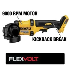 DEWALT FLEXVOLT 60-Volt MAX Cordless Brushless 4-1/2 In. Angle Grinder With Kickback Brake & (1) FLEXVOLT 6.0Ah Battery 15 DEWALT FLEXVOLT 60-Volt MAX Cordless Brushless 4-1/2 In. Angle Grinder With Kickback Brake & (1) FLEXVOLT 6.0Ah Battery -Tool Discount Store dewalt angle grinders dcg414t1 40 1000