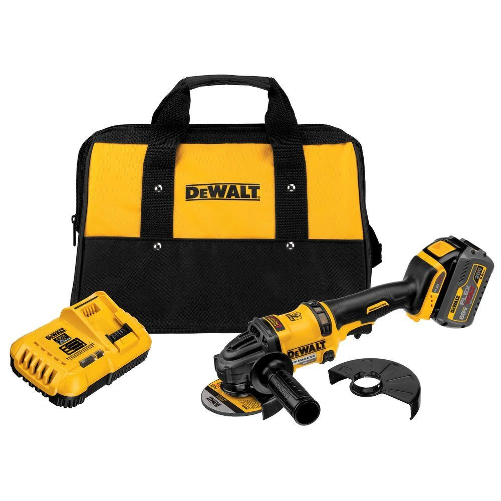 DEWALT FLEXVOLT 60-Volt MAX Cordless Brushless 4-1/2 In. Angle Grinder With Kickback Brake & (1) FLEXVOLT 6.0Ah Battery 3 DEWALT FLEXVOLT 60-Volt MAX Cordless Brushless 4-1/2 In. Angle Grinder With Kickback Brake & (1) FLEXVOLT 6.0Ah Battery