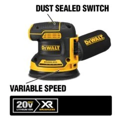 DEWALT 20-Volt MAX XR Cordless Brushless 5 In. Random Orbital Sander With 7-1/4 In. Circular Saw & (1) 20-Volt Battery 4.0Ah 18 DEWALT 20-Volt MAX XR Cordless Brushless 5 In. Random Orbital Sander With 7-1/4 In. Circular Saw & (1) 20-Volt Battery 4.0Ah -Tool Discount Store dewalt disc orbital sanders dcw210bw570240 a0 1000