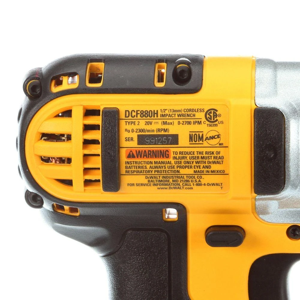 DEWALT 20-Volt MAX Cordless 1/2 In. Impact Wrench Kit With Detent Pin (Tool-Only) 7 DEWALT 20-Volt MAX Cordless 1/2 In. Impact Wrench Kit With Detent Pin (Tool-Only) - Image 5