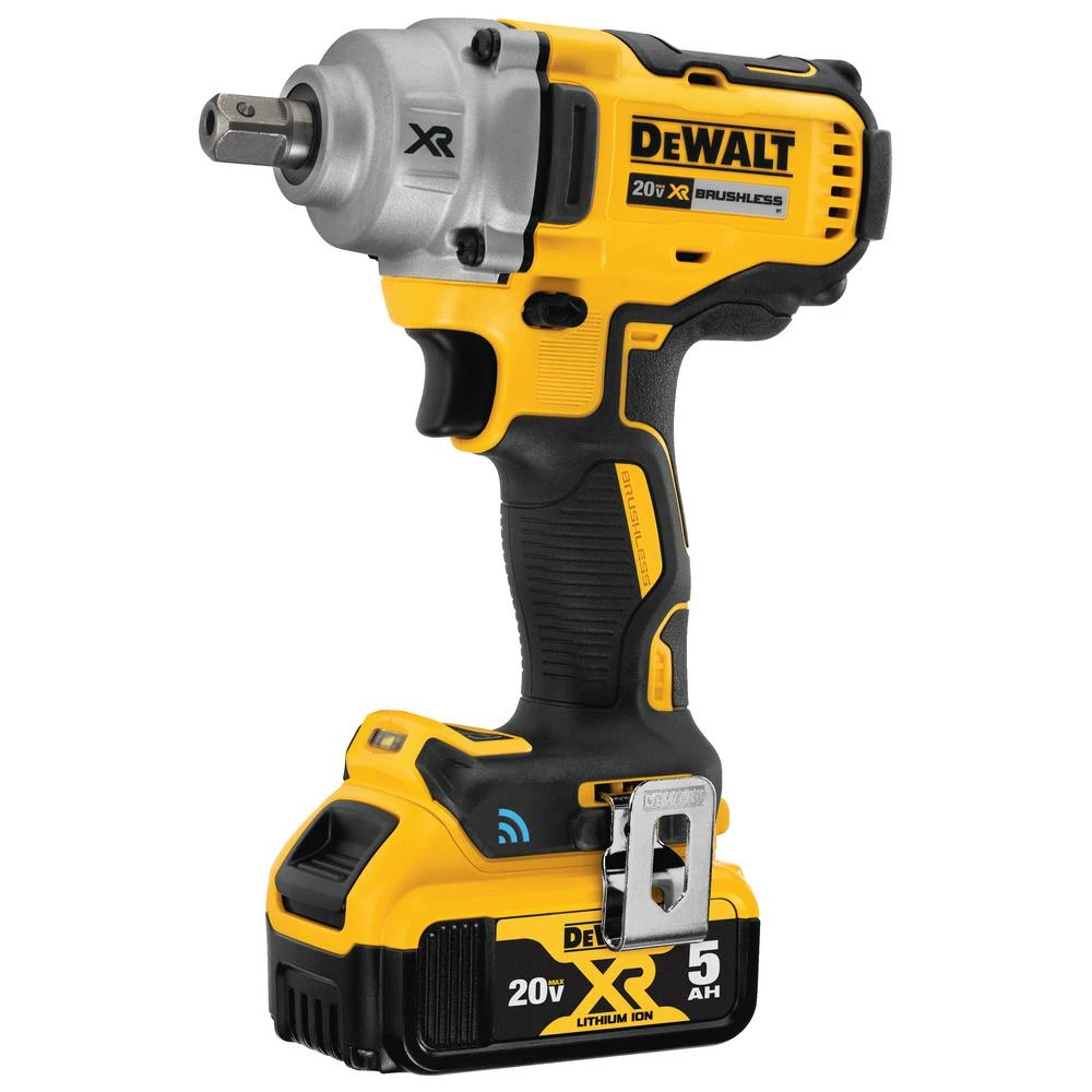 DEWALT 20-Volt MAX XR Cordless Brushless 1/2 In. Mid-Range Impact Wrench Detent Pin, Tool Connect & (2) 20-Volt 5.0Ah Batteries 5 DEWALT 20-Volt MAX XR Cordless Brushless 1/2 In. Mid-Range Impact Wrench Detent Pin, Tool Connect & (2) 20-Volt 5.0Ah Batteries - Image 3