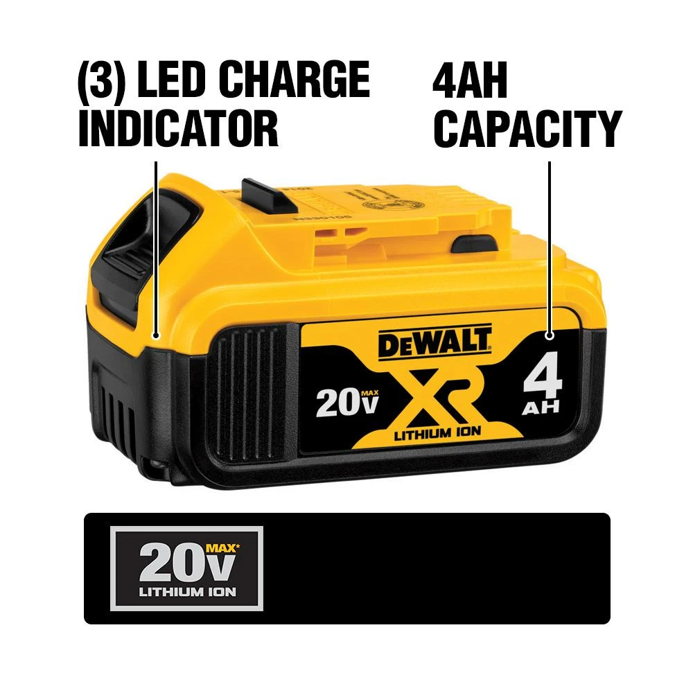 DEWALT 20-Volt MAX XR Cordless Brushless 1/2 In. High Torque Impact Wrench With Detent Pin Anvil, (1) 20-Volt 4.0Ah Battery 6 DEWALT 20-Volt MAX XR Cordless Brushless 1/2 In. High Torque Impact Wrench With Detent Pin Anvil, (1) 20-Volt 4.0Ah Battery - Image 4