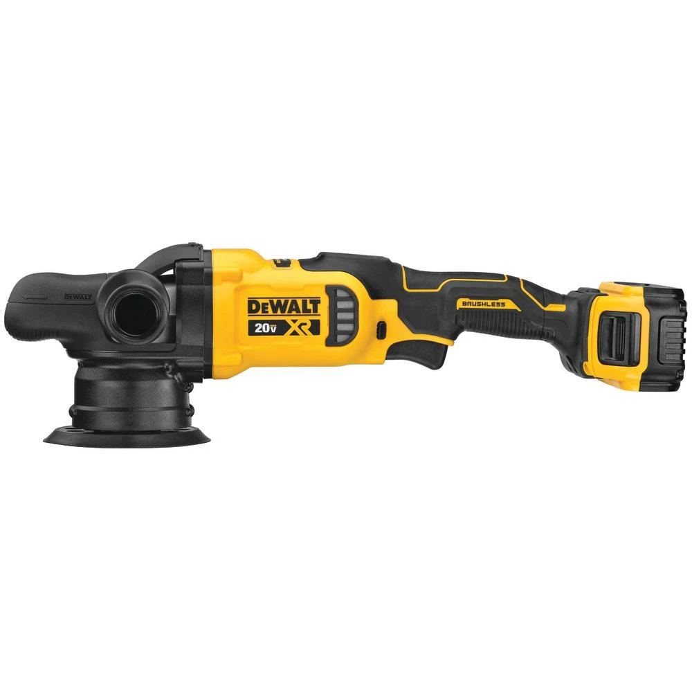 DEWALT 20-Volt MAX XR Cordless Brushless 5 In. Variable Speed Random Orbit Polisher With (2) 20-Volt 5.0Ah Batteries & Charger 8 DEWALT 20-Volt MAX XR Cordless Brushless 5 In. Variable Speed Random Orbit Polisher With (2) 20-Volt 5.0Ah Batteries & Charger - Image 6
