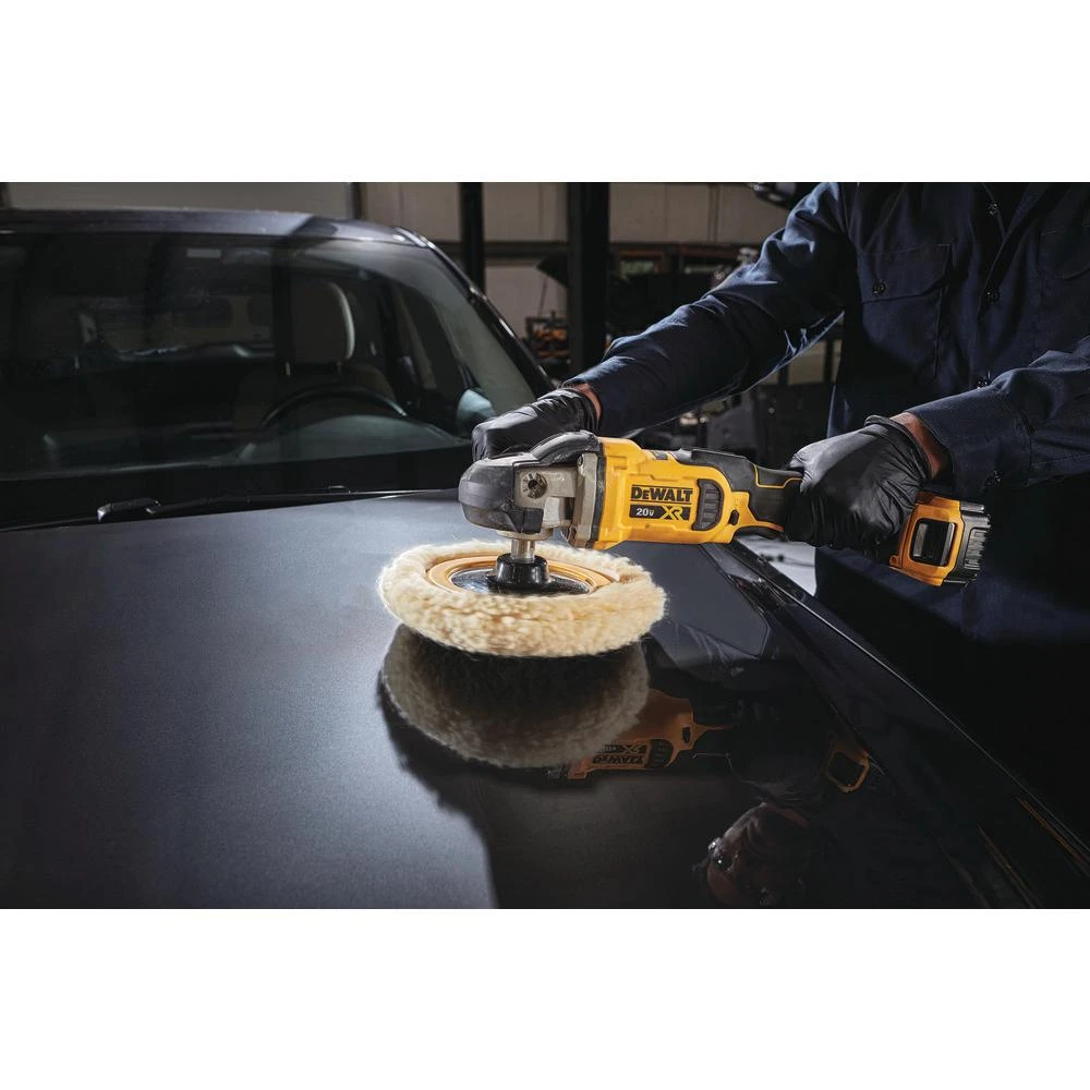 DEWALT 20-Volt MAX XR Cordless Brushless 7 In. Variable Speed Rotary Polisher With (2) 20-Volt 5.0Ah Batteries & Charger 14 DEWALT 20-Volt MAX XR Cordless Brushless 7 In. Variable Speed Rotary Polisher With (2) 20-Volt 5.0Ah Batteries & Charger - Image 12