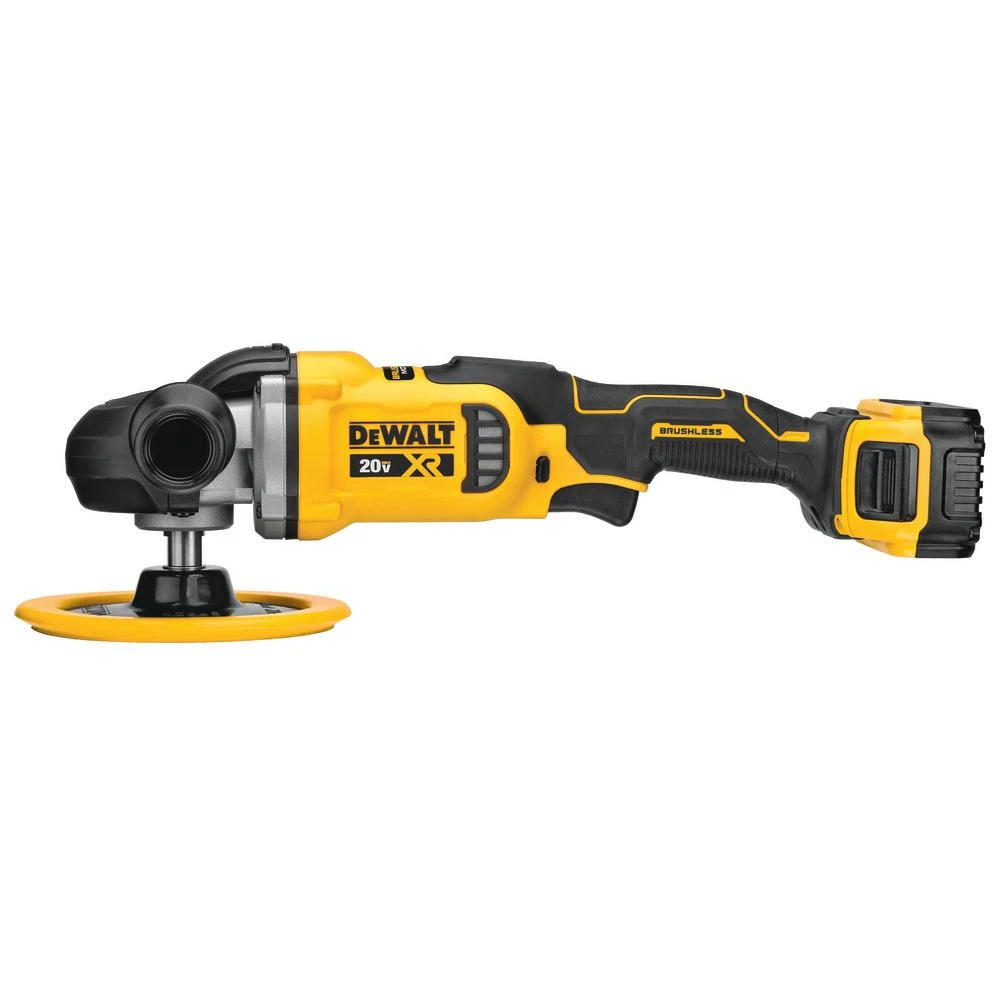DEWALT 20-Volt MAX XR Cordless Brushless 7 In. Variable Speed Rotary Polisher With (2) 20-Volt 5.0Ah Batteries & Charger 4 DEWALT 20-Volt MAX XR Cordless Brushless 7 In. Variable Speed Rotary Polisher With (2) 20-Volt 5.0Ah Batteries & Charger - Image 2