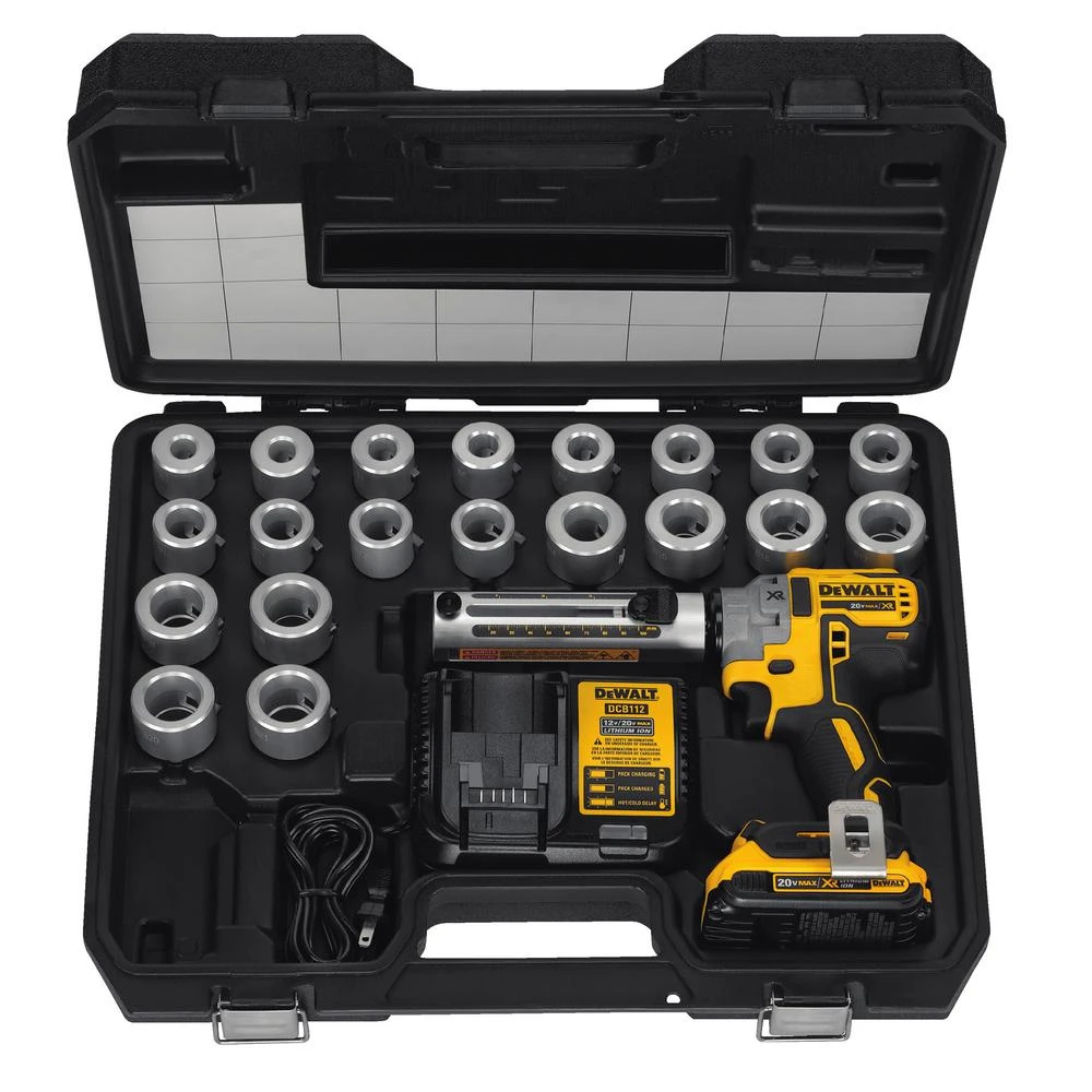 DEWALT 20-Volt MAX Cordless Electrical Cable Cutting Tool, (1) 20-Volt 2.0Ah Battery, Charger & Cordless Cable Stripper Kit 8 DEWALT 20-Volt MAX Cordless Electrical Cable Cutting Tool, (1) 20-Volt 2.0Ah Battery, Charger & Cordless Cable Stripper Kit - Image 6