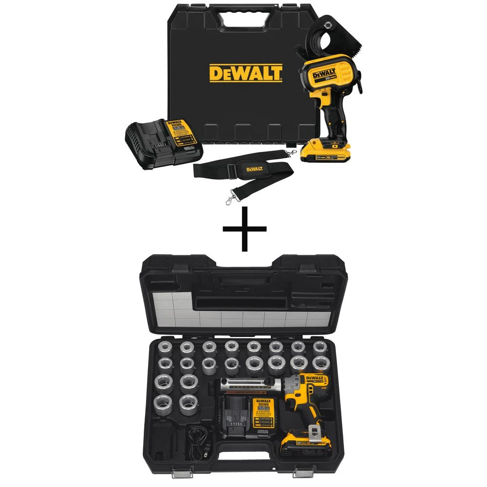 DEWALT 20-Volt MAX Cordless Electrical Cable Cutting Tool, (1) 20-Volt 2.0Ah Battery, Charger & Cordless Cable Stripper Kit 9 DEWALT 20-Volt MAX Cordless Electrical Cable Cutting Tool, (1) 20-Volt 2.0Ah Battery, Charger & Cordless Cable Stripper Kit - Image 7