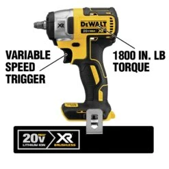 DEWALT 20-Volt MAX XR Cordless Barrel Grip Jigsaw With (1) 20-Volt 2.0Ah Battery & 3/8 In. Impact Wrench -Tool Discount Store dewalt power cutting tools dcs350d1w890b 1d 1000