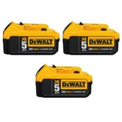 DEWALT 20-Volt MAX XR Premium Lithium-Ion 5.0Ah Battery Pack (3-Pack)