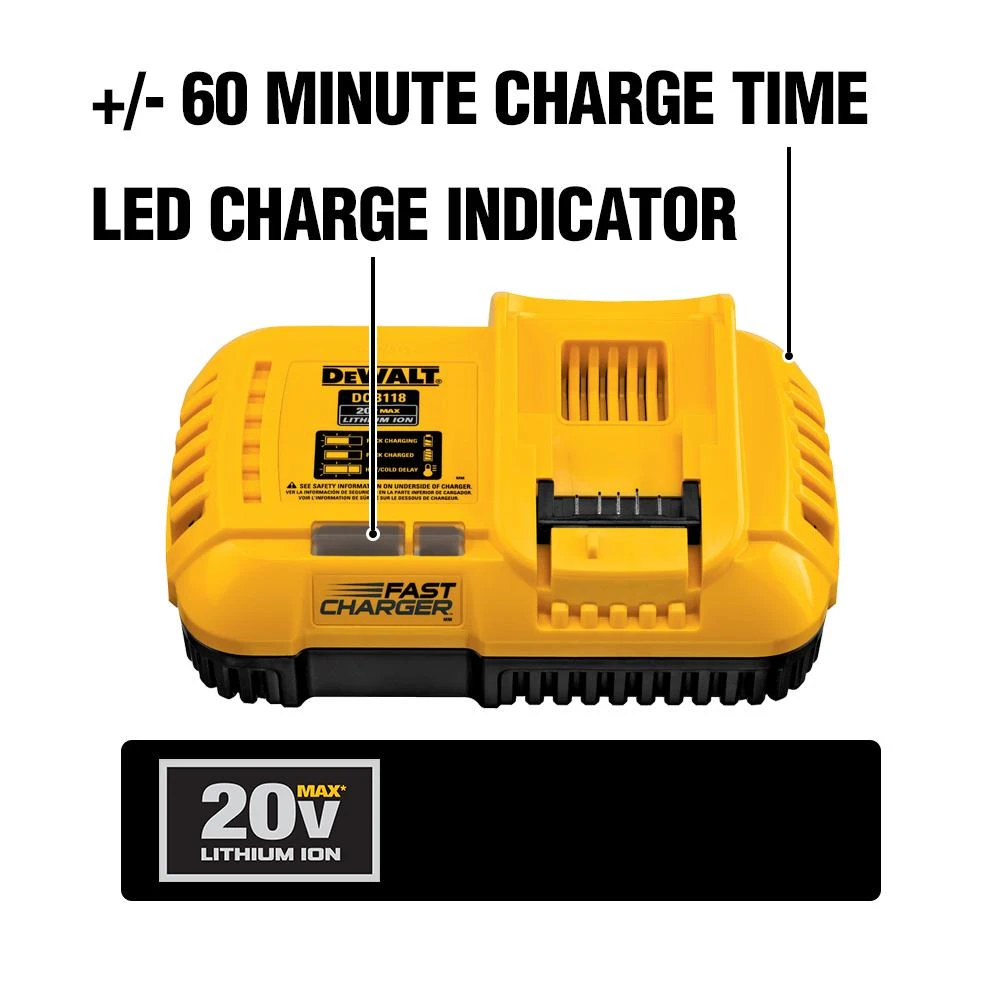 DEWALT 20-Volt MAX Lithium-Ion Fan Cooled Fast Battery Charger 4 DEWALT 20-Volt MAX Lithium-Ion Fan Cooled Fast Battery Charger - Image 2