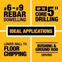 DEWALT FLEXVOLT 60-Volt MAX Brushless 1-7/8 In. SDS MAX Rotary Hammer, (2) FLEXVOLT 9.0Ah Batteries & 1/2 In. Impact Wrench 19 DEWALT FLEXVOLT 60-Volt MAX Brushless 1-7/8 In. SDS MAX Rotary Hammer, (2) FLEXVOLT 9.0Ah Batteries & 1/2 In. Impact Wrench -Tool Discount Store dewalt power tool combo kits dch733x2wdcf899b a0 1000