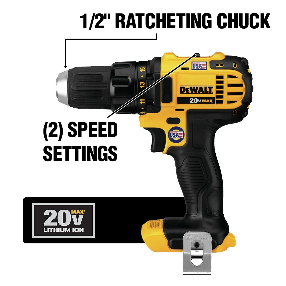 DEWALT 20-Volt MAX Cordless Drill/Impact Combo Kit (2-Tool) With (2) 20-Volt 1.5Ah Batteries, Charger & Reciprocating Saw 11 DEWALT 20-Volt MAX Cordless Drill/Impact Combo Kit (2-Tool) With (2) 20-Volt 1.5Ah Batteries, Charger & Reciprocating Saw - Image 9