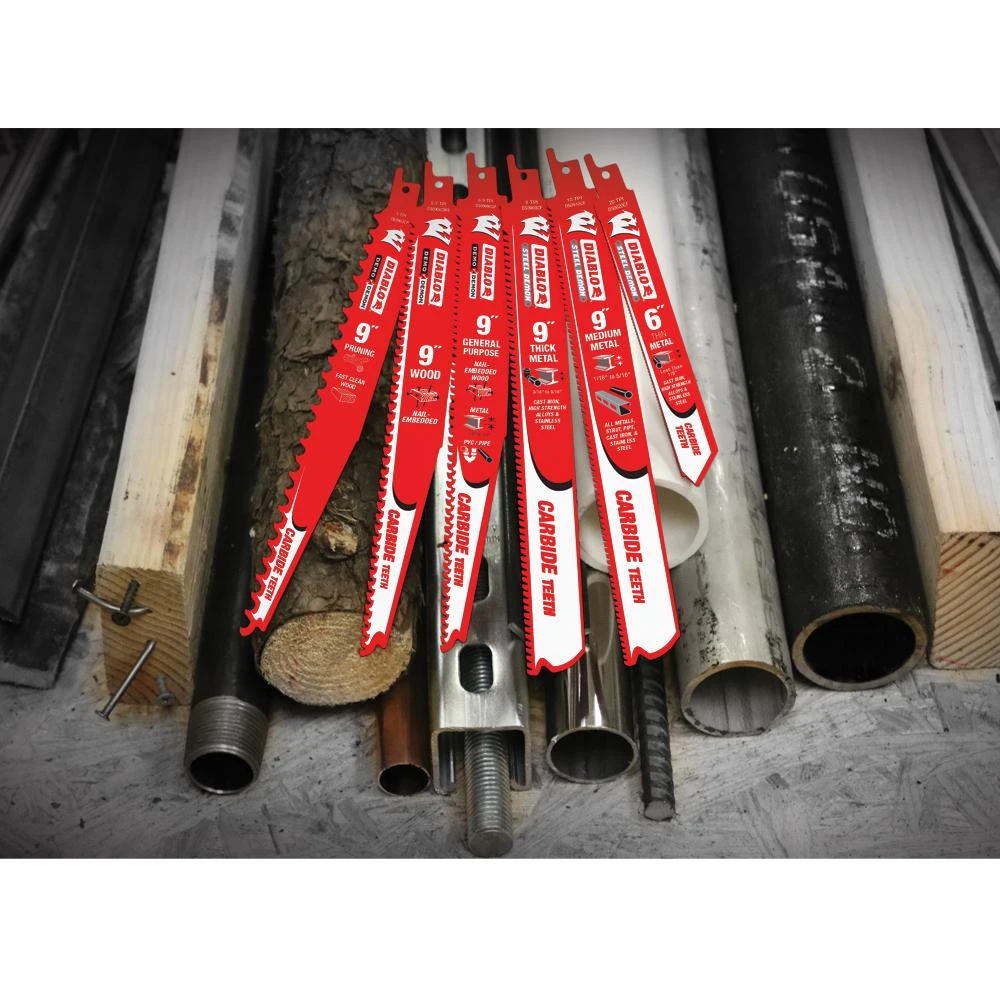 DIABLO 12 In. 5/7 TPI Carbide-Tipped Demo Demon Nail-Embedded Wood Cutting Reciprocating Saw Blade (10-Pack) 6 DIABLO 12 In. 5/7 TPI Carbide-Tipped Demo Demon Nail-Embedded Wood Cutting Reciprocating Saw Blade (10-Pack) - Image 4