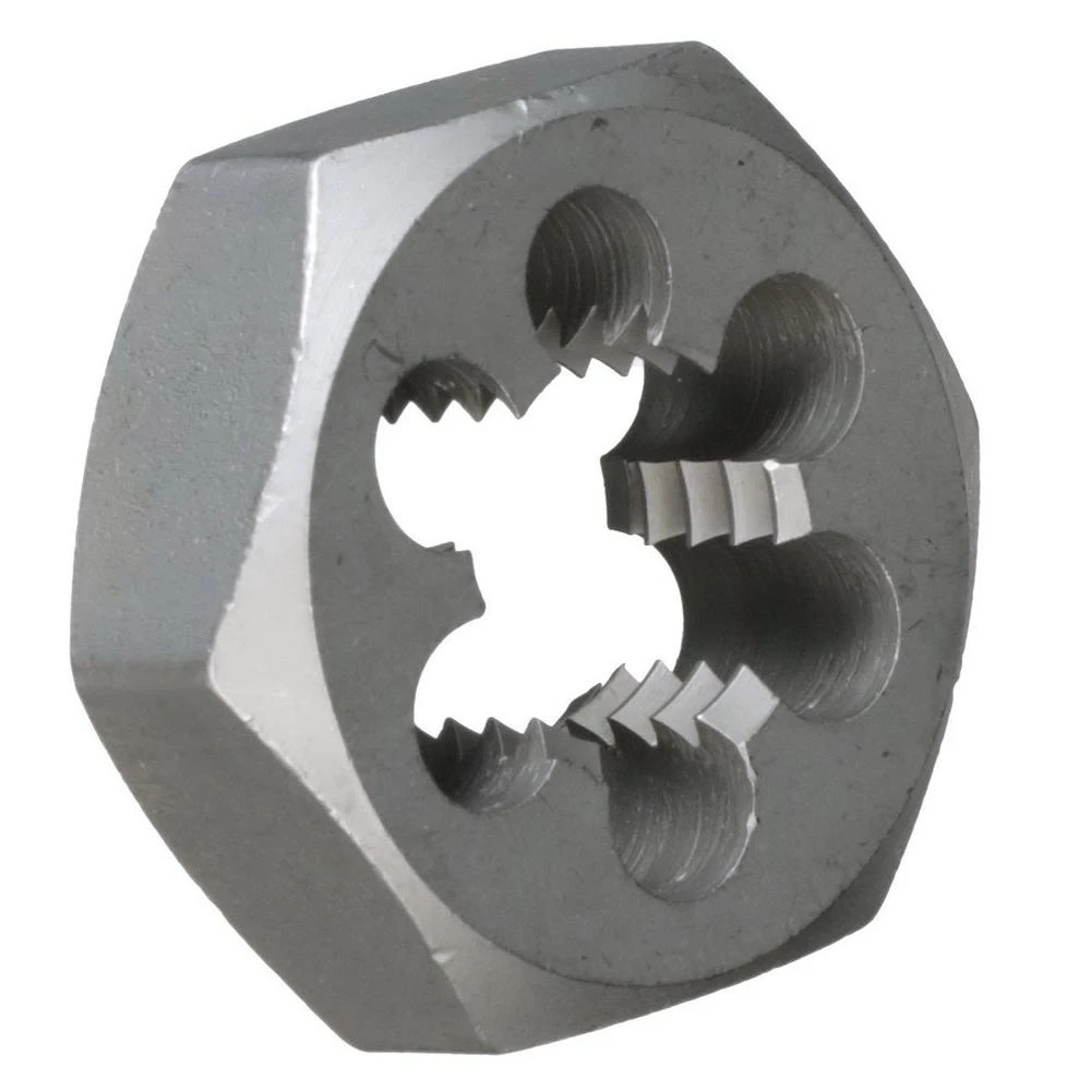 Drill America M12 X 1.75 Carbon Steel Hex Re-Threading Die 3 Drill America M12 X 1.75 Carbon Steel Hex Re-Threading Die