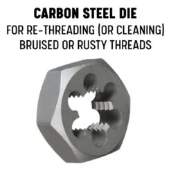 Drill America M12 X 1.75 Carbon Steel Hex Re-Threading Die 10 Drill America M12 X 1.75 Carbon Steel Hex Re-Threading Die -Tool Discount Store drill america dies dwtmhx12x1 75 c3 1000