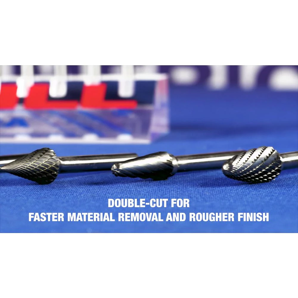Drill America 1/2 In. X 1-1/8 In. Cone Solid Carbide Burr Rotary File Bit With 1/4 In. Shank 10 Drill America 1/2 In. X 1-1/8 In. Cone Solid Carbide Burr Rotary File Bit With 1/4 In. Shank - Image 8