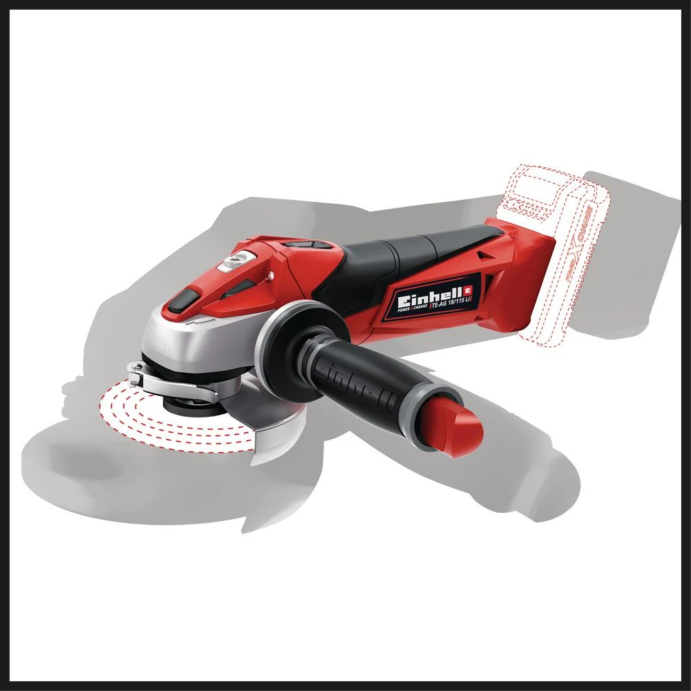 Einhell PXC 18-Volt Cordless 4.5 In., 8500 RPM Angle Grinder/Cutoff Tool Kit (w/ 3.0-Ah Battery + Fast Charger) 4 Einhell PXC 18-Volt Cordless 4.5 In., 8500 RPM Angle Grinder/Cutoff Tool Kit (w/ 3.0-Ah Battery + Fast Charger) - Image 2