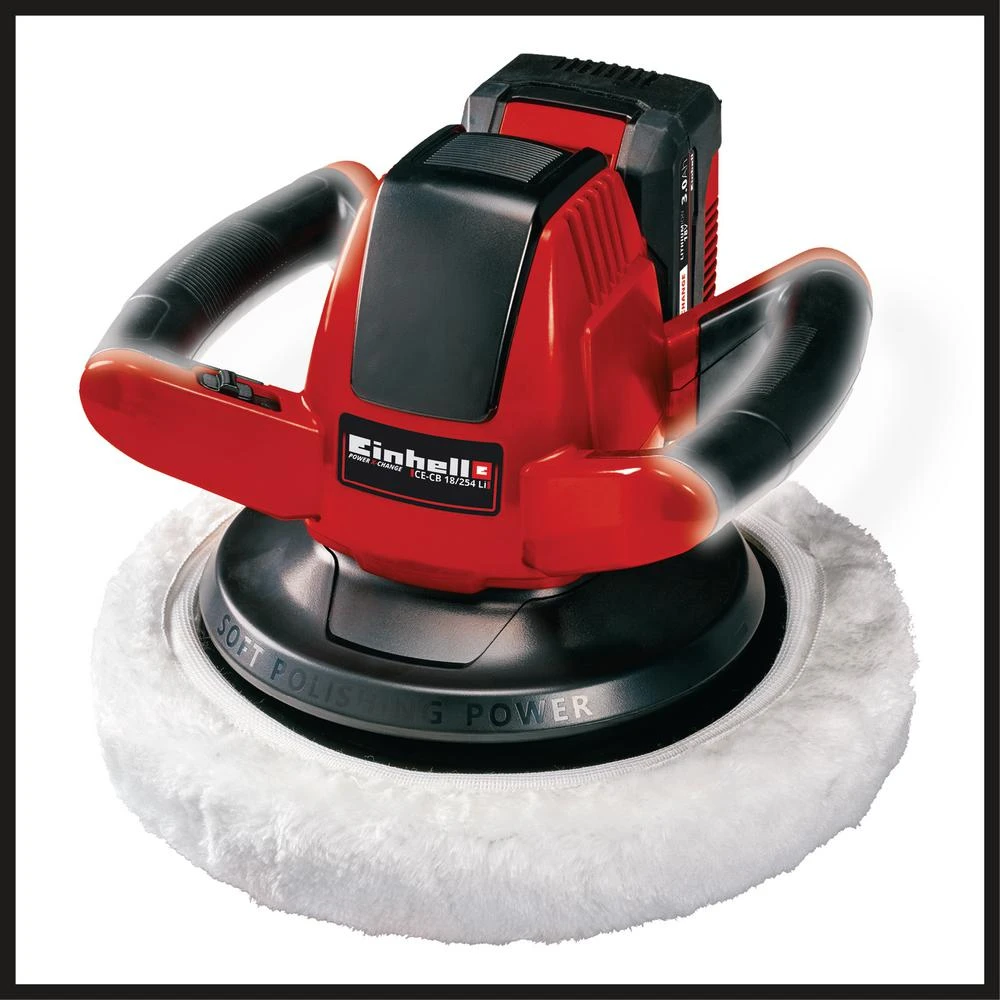 Einhell PXC 18-Volt Cordless 10 In. 2,500-RPM Large Random Orbit Rotary Buffer / Polisher Kit (w/ 3.0-Ah Battery + Fast Charger) 4 Einhell PXC 18-Volt Cordless 10 In. 2,500-RPM Large Random Orbit Rotary Buffer / Polisher Kit (w/ 3.0-Ah Battery + Fast Charger) - Image 2