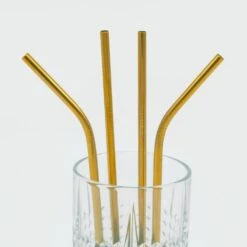 ExcelSteel 10 Pc Reusable Gold Color Straw Set W/ Cleaning Brushes 10 ExcelSteel 10 Pc Reusable Gold Color Straw Set W/ Cleaning Brushes -Tool Discount Store excelsteel disposable tableware 014a2 1f 1000