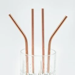ExcelSteel 10 Pc Reusable Rose Gold Straw Set W/ Cleaning Brushes 10 ExcelSteel 10 Pc Reusable Rose Gold Straw Set W/ Cleaning Brushes -Tool Discount Store excelsteel disposable tableware 015a2 1f 1000