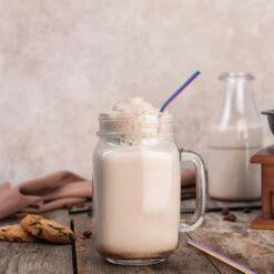 ExcelSteel 10 Pc Reusable Rainbow Straw Set W/ Cleaning Brushes -Tool Discount Store excelsteel disposable tableware 016a2 31 1000