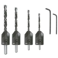 Fisch 1/8 In. Steel Countersink And Drill Bit Combination Set (6-Piece)