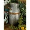 LITTON LANE 14 In. H Gray Galvanized Tin Decorative Milk Can With Rust Band Handles 2 LITTON LANE 14 In. H Gray Galvanized Tin Decorative Milk Can With Rust Band Handles -Tool Discount Store galvanized grey litton lane decorative bottles 93992 64 1000