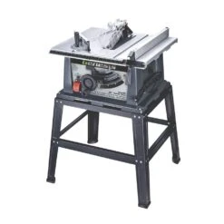 Genesis 15 Amp 10 In. Table Saw With Self-Aligning Rip Fence, Sliding Miter Gauge, 40T Blade And Heavy-Duty Metal Stand