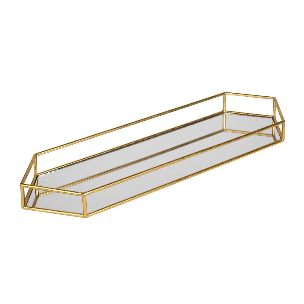 Kate And Laurel Felicia Gold Decorative Tray 3 Kate And Laurel Felicia Gold Decorative Tray