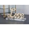 LITTON LANE 6 In. X 3 In. Modern Gold And Silver Aluminum “Love” Letter Cut-Outs (Set Of 2) 2 LITTON LANE 6 In. X 3 In. Modern Gold And Silver Aluminum “Love” Letter Cut-Outs (Set Of 2) -Tool Discount Store gold litton lane decorative letters 98432 64 1000