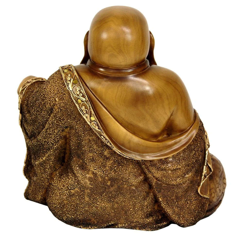 Oriental Furniture Oriental Furniture 10 In. Sitting Hotei Happy Buddha Decorative Statue 4 Oriental Furniture Oriental Furniture 10 In. Sitting Hotei Happy Buddha Decorative Statue - Image 2