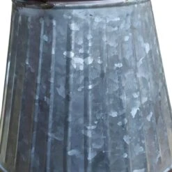 Benjara Gray And Brown Galvanized Metal Corrugated Decorative Flower Vase With Curved Side Handles 13 Benjara Gray And Brown Galvanized Metal Corrugated Decorative Flower Vase With Curved Side Handles -Tool Discount Store gray and brown benjara vases bm195135 1f 1000