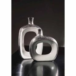 IMAX Riley Gray Small Metallic Vase 7 IMAX Riley Gray Small Metallic Vase -Tool Discount Store gray imax vases 87590 4f 1000