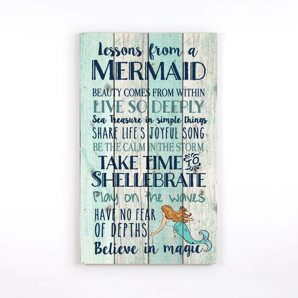 P Graham Dunn Lessons From A Mermaid Wood Pallet Individual Wooden Art 3 P Graham Dunn Lessons From A Mermaid Wood Pallet Individual Wooden Art
