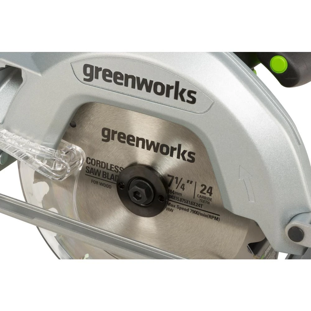 Greenworks 24-Volt Battery Cordless Brushless 7.25 In. Circular Saw Battery Not Included CR24L00 7 Greenworks 24-Volt Battery Cordless Brushless 7.25 In. Circular Saw Battery Not Included CR24L00 - Image 5