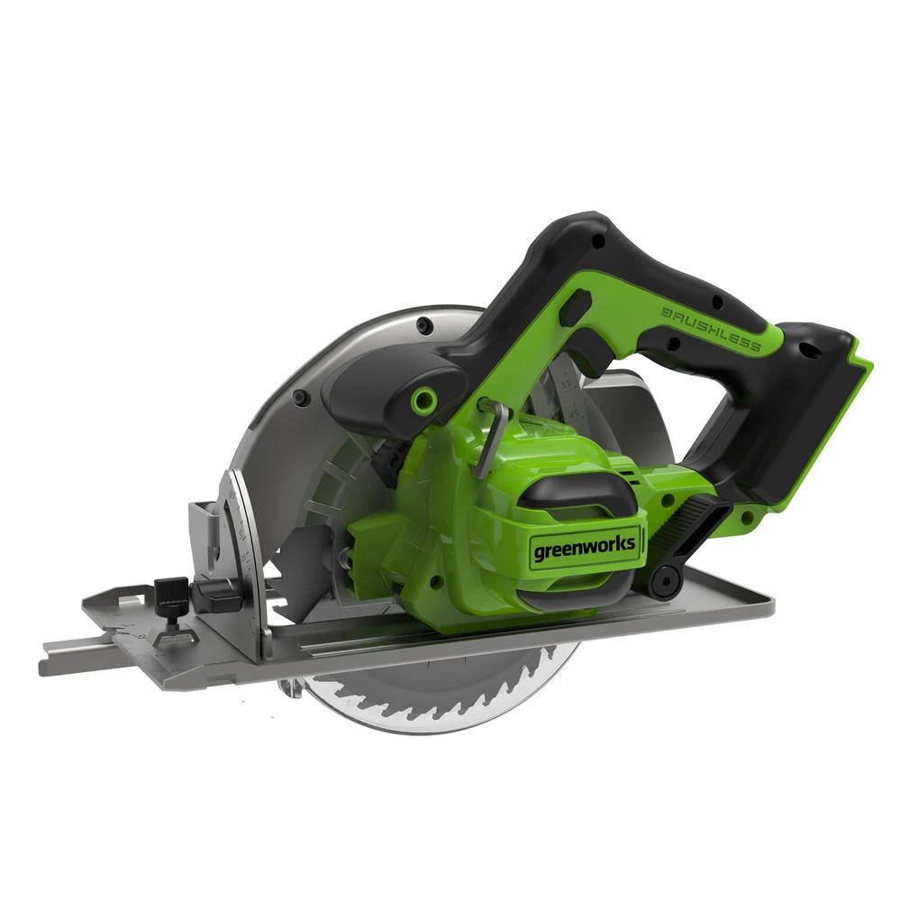 Greenworks 24-Volt Battery Cordless Brushless 7.25 In. Circular Saw Battery Not Included CR24L00 3 Greenworks 24-Volt Battery Cordless Brushless 7.25 In. Circular Saw Battery Not Included CR24L00