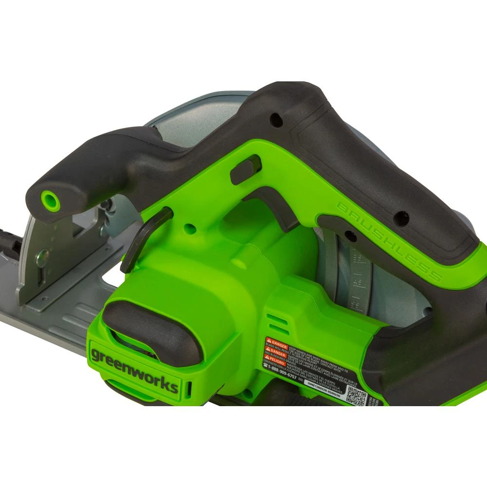 Greenworks 24-Volt Battery Cordless Brushless 7.25 In. Circular Saw Battery Not Included CR24L00 9 Greenworks 24-Volt Battery Cordless Brushless 7.25 In. Circular Saw Battery Not Included CR24L00 - Image 7